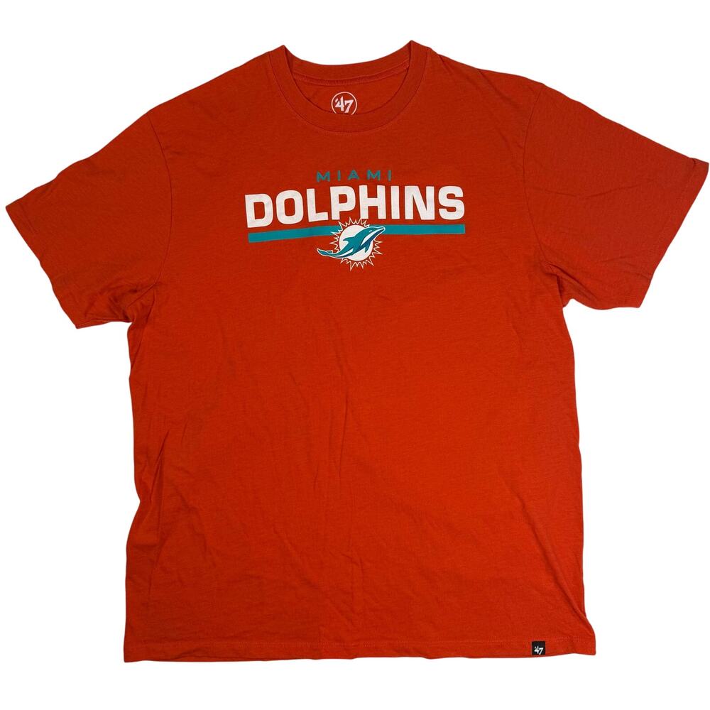 Men's XL NFL Miami Dolphins T-Shirt Orange Short Sleeve Tee